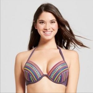 Shade & Shore Candied Purple Boho Bikini Top NWOT